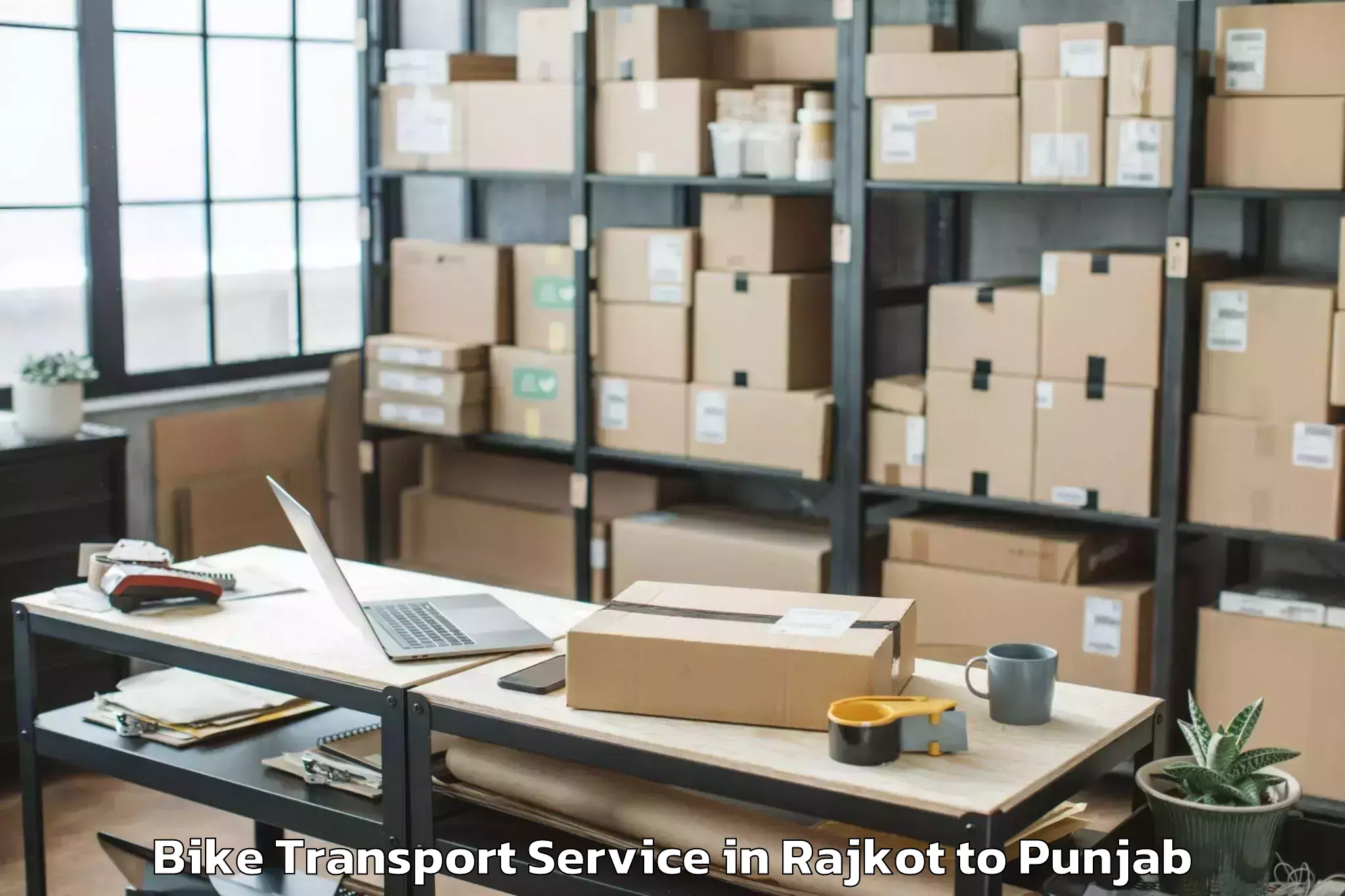 Professional Rajkot to Kapurthala Bike Transport